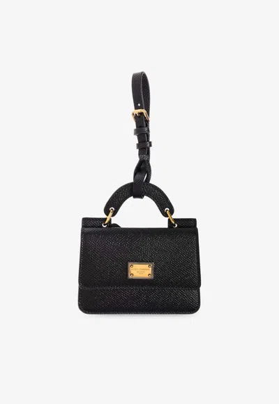 Dolce & Gabbana Dauphine Calfskin Cardholder In Black