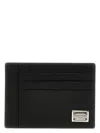 Dolce & Gabbana Dauphine-print Calfskin Card Holder In Black