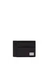 Dolce & Gabbana Dauphine-print Calfskin Card Holder In Black  