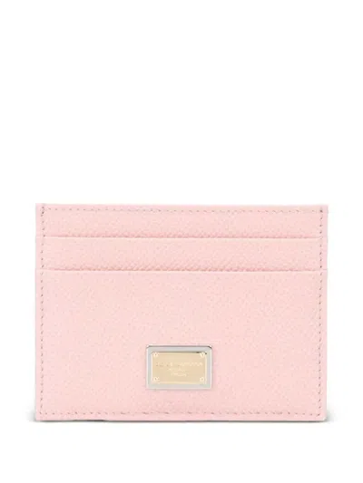 Dolce & Gabbana Calfskin Card Holder With Tag In Pink
