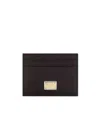 Dolce & Gabbana Women  Cardholder With Logo Plaque In Black