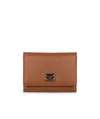 Dolce & Gabbana Dauphine French-flap Leather Wallet In Brown