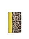 Dolce & Gabbana Saffiano Leather Passport Holder With Clored Leather Inserts