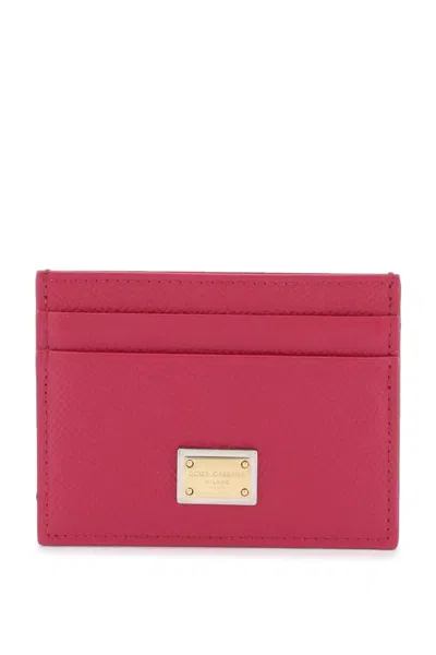 Dolce & Gabbana Dauphine Leather Card Holder In Mixed Colours