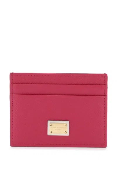 DOLCE & GABBANA DAUPHINE LEATHER CARD HOLDER