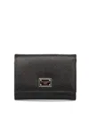 Dolce & Gabbana Dauphine Leather Wallet In Negro