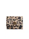 Dolce & Gabbana 'dauphine' Leopard Leather Wallet In Brown
