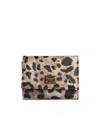 Dolce & Gabbana 'dauphine' Leopard Leather Wallet In Brown