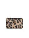 Dolce & Gabbana Dauphine Leopard Print Leather Card Holder In Multi