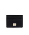 Dolce & Gabbana Women  Cardholder With Logo Plaque In Black