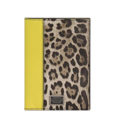 Dolce & Gabbana Dolce  Gabbana Dauphine Passport Holder In Brown