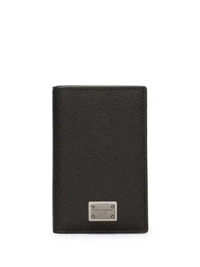 Dolce & Gabbana Dauphine Print Bi-fold Card Holder In Black