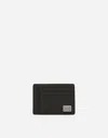 Dolce & Gabbana Black Textured Calf Leather Bi-fold Wallet In Black
