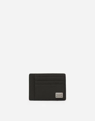 DOLCE & GABBANA DAUPHINE-PRINT CALFSKIN CARD HOLDER