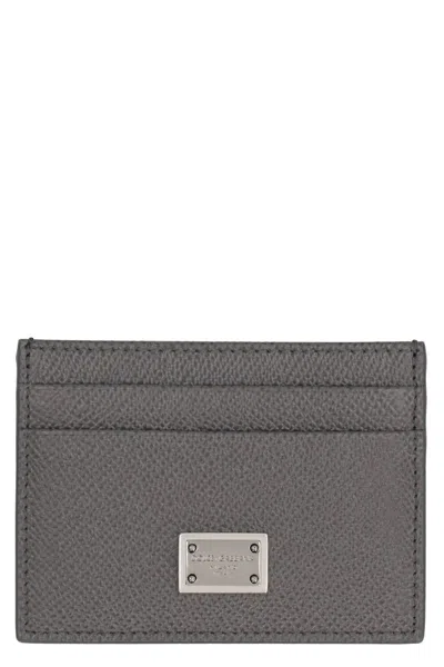 DOLCE & GABBANA DOLCE & GABBANA DAUPHINE PRINT LEATHER CARD HOLDER
