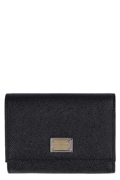 Dolce & Gabbana Dauphine-print Leather Wallet
