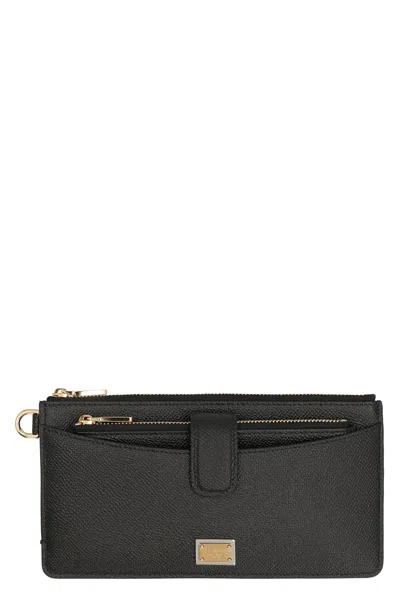 DOLCE & GABBANA DAUPHINE-PRINT LEATHER WALLET