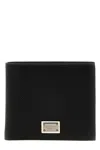 Dolce & Gabbana Leather Bifold Wallet Wallets Black In Black