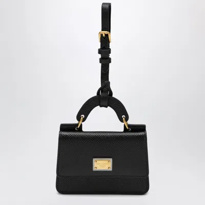 Dolce & Gabbana Dauphineprinted Calfskin Card Holder In Black