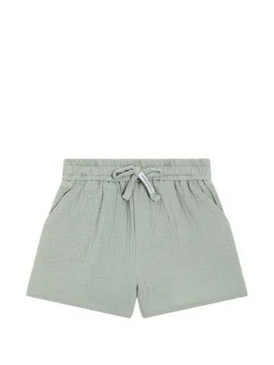 Dolce & Gabbana Babies' Dawstring Cotton Bermuda Shorts In Gray