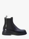 Dolce & Gabbana Brushed Leather Chelsea Boots In Black