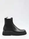 Dolce & Gabbana Brushed Leather Chelsea Boots In Black