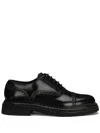 Dolce & Gabbana Black Leather Oxfords And Derbies In Black
