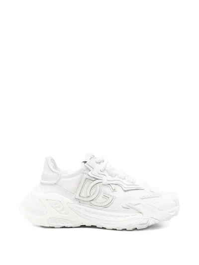 Pre-owned Dolce & Gabbana Day Faster Lace-up Sneakers In White
