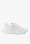Dolce & Gabbana Fabric And Leather Sneakers With Chunky Sole In White