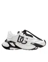 Dolce & Gabbana Day Faster Viscose And Leather Sneakers, Black And White In Multi