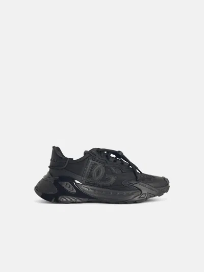 Dolce & Gabbana 'daymaster' Black Leather Blend Sneakers