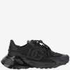 Dolce & Gabbana Daymaster Vintage Leather Sneakers In Black
