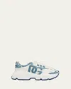 Dolce & Gabbana Daymaster Nylon And Denim Sneakers In Bianco Panna