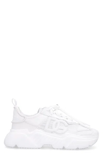 Dolce & Gabbana Daymaster White Leather Sneakers
