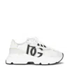 Dolce & Gabbana Woman Multicolor Fabric And Leather Daymaster Sneakers In Gray