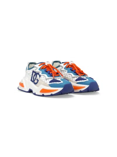 Dolce & Gabbana Kids' Daymaster Panelled Sneakers In White