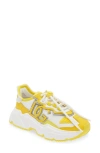 Dolce & Gabbana Yellow & White Mixed-materials Daymaster Sneakers In Yellow/ White