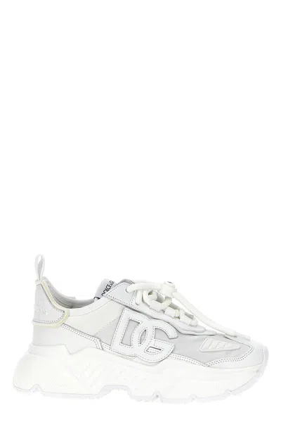 Dolce & Gabbana Daymaster White Leather Sneakers
