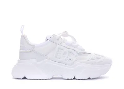 Dolce & Gabbana Daymaster White Leather Sneakers
