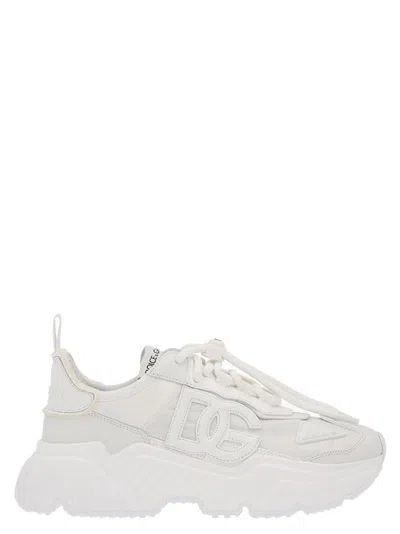 Dolce & Gabbana Daymaster White Leather Sneakers