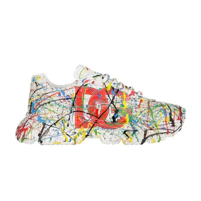 Pre-owned Dolce & Gabbana Daymaster 'white Paint Splatter' | Multi-color | Men's Size 43