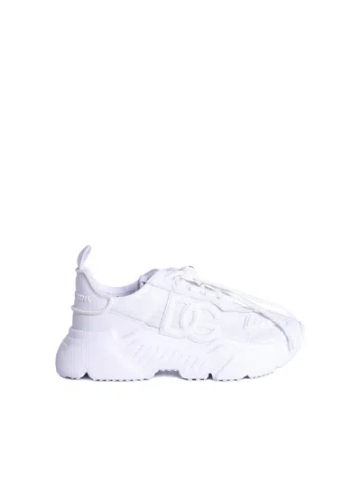 Dolce & Gabbana Daymaster White Sneakers With Logo