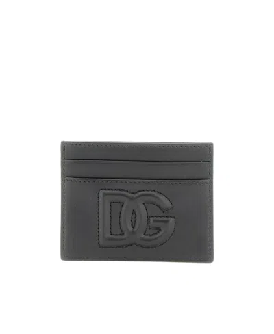 Dolce & Gabbana Signature Logo Card Holder In Black