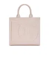 Dolce & Gabbana Debossed-logo Tote Bag In Pink