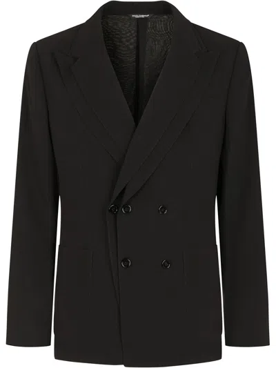 Dolce & Gabbana Double-lapel Blazer In Black