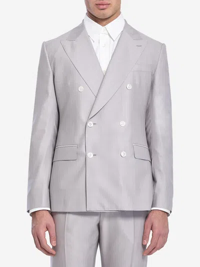 Dolce & Gabbana Deconstructed Twopiece Suit In Grey