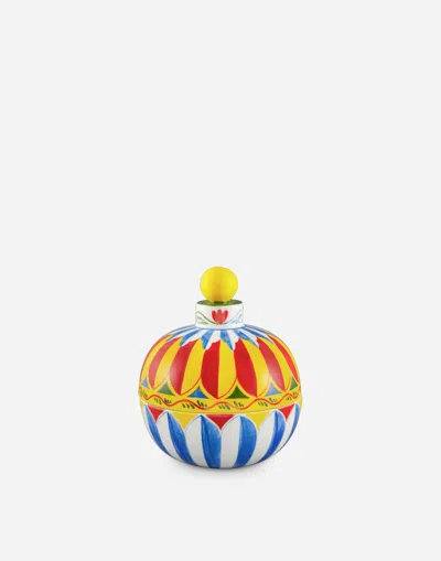Dolce & Gabbana Decorative Ceramic Jar In Multi