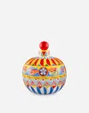 Dolce & Gabbana Decorative Ceramic Jar In Multi