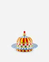 Dolce & Gabbana Decorative Ceramic Jar In Multi