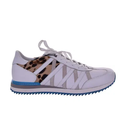 Pre-owned Dolce & Gabbana Deer Leather Fur Low Top Sneakers Shoes White Leopard 08006